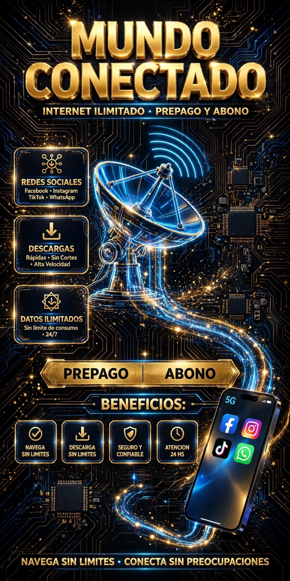 Internet Ilimitado prepago y abono